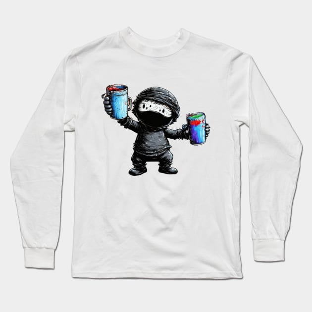 Ninja Kidz, Ask Me About My Ninja Disguise Long Sleeve T-Shirt by LetsGetInspired